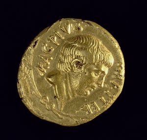 Aureus (ön yüz) Sextus Pompeius